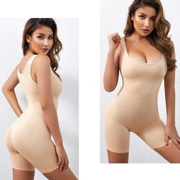 NWOT!  Body Shaper with Slimming Panels & Wide Straps in Tan - Size Small/Medium - Picture 1 of 11